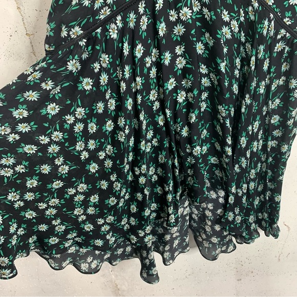 Intermix Long Midi Silk Deep VNeck Floral Dress Size 6 - Picture 7 of 15